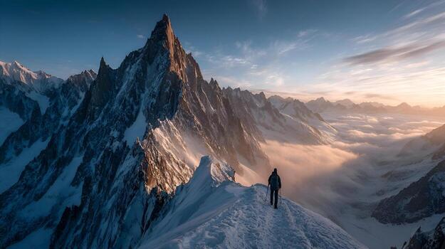 Alpine mountain vista in Europe
